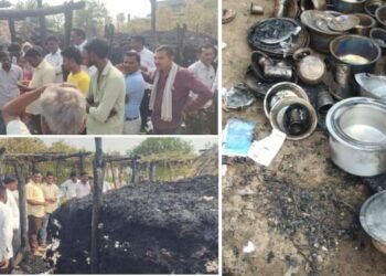 नरसिहापल्ली मध्यरात्री कुटुंब झोपेत असताना घराला भीषण आग, घरातील ३० क्विंटल कापूस जळून खाक, सुदैवाने जीवितहानी टळली.