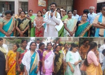 विविध मागण्यासाठी वंचित बहुजन आघाडी बल्लारपूरच्या वतीने पदयात्रा काढत प्रशासनाला निवेदन.