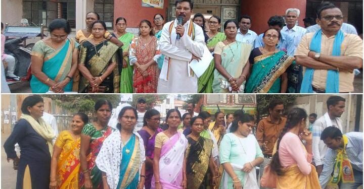 विविध मागण्यासाठी वंचित बहुजन आघाडी बल्लारपूरच्या वतीने पदयात्रा काढत प्रशासनाला निवेदन.