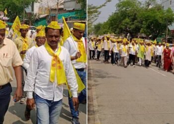 ओबीसींच्या हक्कासाठी हिंगणघाट शहरात ओबीसी महामोर्चा, महिला व युवकांचा हजारोच्या संख्येने सहभाग.