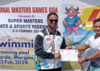 राष्ट्रीय मास्टर्स गेम्स स्पर्धेत नागपूर जिल्हातील श्रीपाद काळे यांना दोन सुवर्ण पदक.