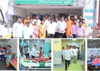 दानशूरचा राजा गणेश मंडळ तर्फे छत्रपती शिवाजी महाराज जयंतीनिमित्त उपजिल्हा रुग्णालय अहेरी येथे फळ वाटप.