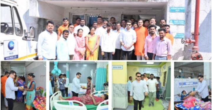 दानशूरचा राजा गणेश मंडळ तर्फे छत्रपती शिवाजी महाराज जयंतीनिमित्त उपजिल्हा रुग्णालय अहेरी येथे फळ वाटप.