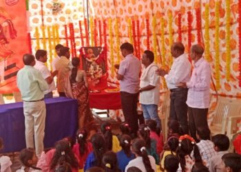 उप पोलीस स्टेशन बामणी येथे मोठया उत्साहात शिवाजी महाराज जयंती उत्सव साजरा.