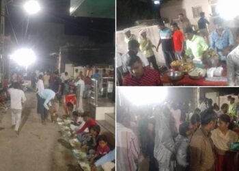 अनसिंग येथे श्री नंगेनाथ महाराज व विश्वनाथ महाराज यांच्या कृपेने रथसप्तमी निमित्त महाप्रसाद वितरण.