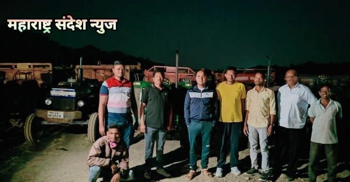 हिंगणघाट: महसूल पथकाची रेती तस्करावर धडक कारवाई, अवैध रेती उत्खनन करणारे 6 ट्रॅक्टर जप्त.