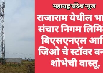 राजाराम येथील भारत संचार निगम लिमिटेड BSNlआणि जिओ चे स्टॉवर बनले शोभेची वास्तू.