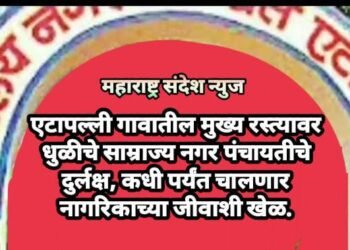 एटापल्ली गावातील मुख्य रस्त्यावर धुळीचे साम्राज्य नगर पंचायतीचे दुर्लक्ष, कधी पर्यंत चालणार नागरिकाच्या जीवाशी खेळ.