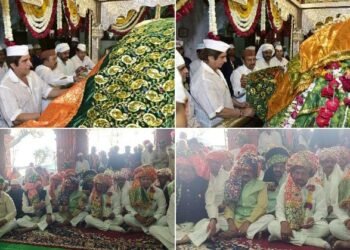 बाबा ताजुद्दीन औलिया यांच्या 81 व्या सालाना वर्षीक ऊर्स दरम्यान कुल कार्यक्रम संपन्न, सिने अभिनेता राज बब्बर यांची वाकी दरबारला भेट.