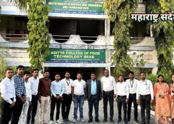 आदित्य कृषी अभियांत्रिकी व तंत्रज्ञान महाविद्यालय बीडच्या 11 विद्यार्थ्यांची कॅम्पस द्वारे निवड.