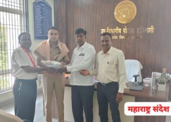 सावनेर येथिल उपविभागीय पोलीस अधिकारी अनिल मस्के यांचा पत्रकाराच्या वतीने सत्कार.