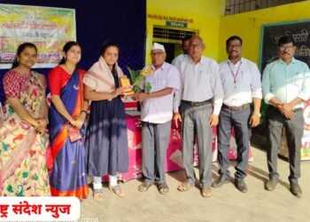 शोभा उप्पलवार वनपरिक्षेत्र अधिकारी सामाजिक वनीकरण परिक्षेत्र राजुरा यांचा सत्कार.