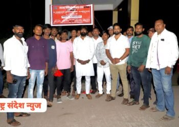 बल्लारपूर तालुक्यातील विसापुर येथील कार्यकर्त्यांचा महाराष्ट्र नवनिर्माण कामगार सेनेत प्रवेश.