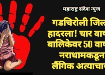 गडचिरोली जिल्हा हादरला! चार वार्षीय बालिकेवर 50 वार्षीय नराधामकडून लैंगिक अत्याचार.
