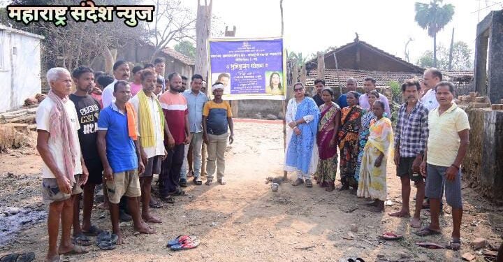 भाग्यश्रीताई आत्राम यांच्या हस्ते कारमपल्ली येथे विकास कामांचे भूमिपूजन.