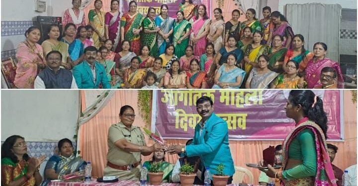 आंतरराष्ट्रीय मानवाधिकार सहायता संघ हिंगणघाट तर्फे महिला दिनाच्या निमित्याने केला महिलांचा सन्मान.