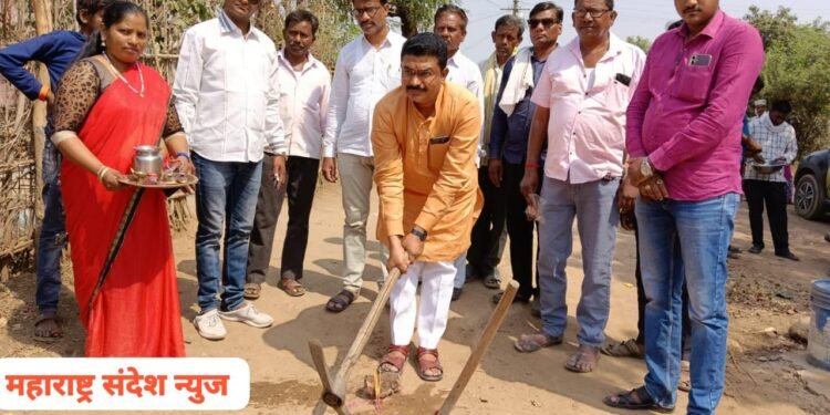 राजुरा तालुकात विविध ठिकाणच्या विकास कामांचे माजी जि.प अध्यक्ष देवराव भोंगळे यांच्या हस्ते भुमिपुजन व लोकार्पण.