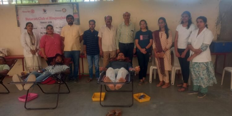 रोटरेक्ट क्लब हिंगणघाट द्वारा अंतराष्ट्रीय रोटरेक्ट सप्ताह के उपलक्ष में भव्य रक्तदान शिविर का सफल आयोजन.