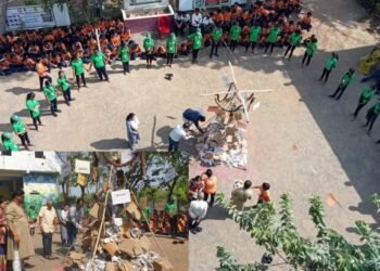 समाज व मानवातील दुर्गुणांचे दहन करीत साजरी केली पर्यावरणपूरक होळी.