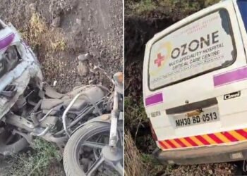 अकोल्यात दुचाकीला रुग्णवाहिकेची धडक, दुचाकीस्वाराचा जागीच मृत्यू.