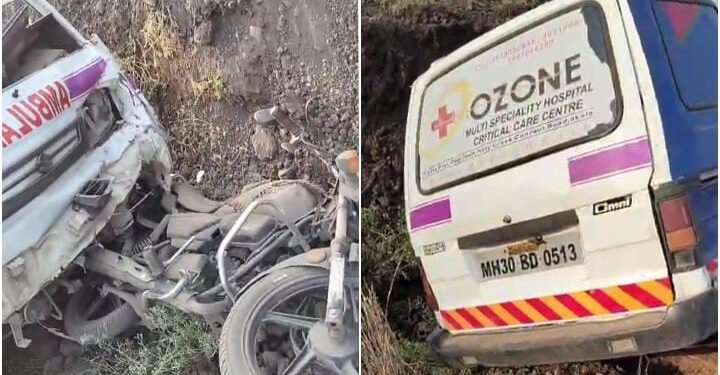 अकोल्यात दुचाकीला रुग्णवाहिकेची धडक, दुचाकीस्वाराचा जागीच मृत्यू.