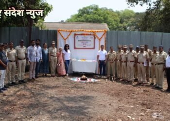 येरवडा मध्यवर्ती कारागृह, पुणे येथे बंद्यांच्या नातलगाकरीता सर्व सोई- सुविधा उक्त प्रतिक्षालयाचे भूमिपूजन.