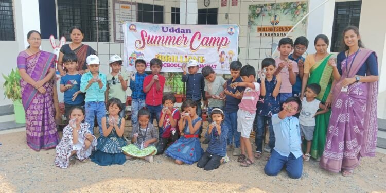 ब्रिलियन्ट स्कूल हिंगणघाट येथे उन्हाळी शिबिरात ‘जागतिक चिमणी दिन’ उत्साहाने साजरा.