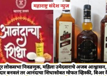 चंद्रपूर लोकसभा निवडणुक, महिला उमेदवाराचे अजब आश्वासन, मला खासदार बनवलं तर आनंदाचा शिधासोबत मोफत व्हिस्की, बिअर देणार.