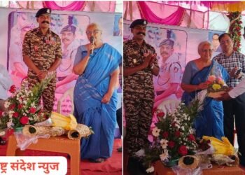 किशोर गणेश अडागळे यांना शौर्यासाठी राष्ट्रपती पोलिस पदक मिळाल्याबद्दल जाहीर सत्कार.