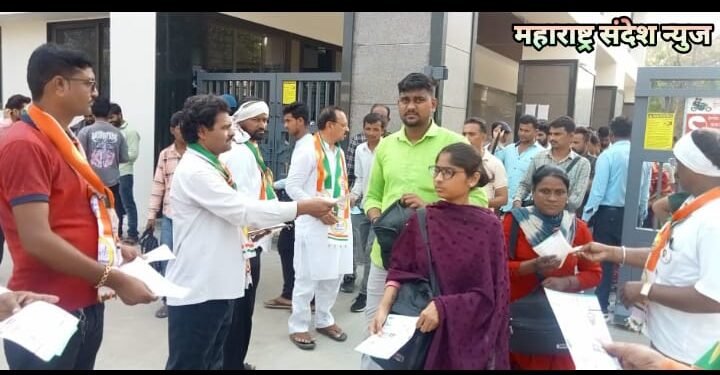 जाब येथील पिवी टेक्सटाईल्स येथे महाविकास आघाडीचे उमेदवार अमर काळे यांच्या समर्थनार्थ इंटकंची प्रचार सभा.