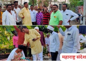 आ. सुभाष धोटेंनी केली जेवरा, लोणीच्या नुकसानग्रस्त घरांची पाहणी: तातडीने मदत पोहोचविण्याच्या प्रशासनाला सुचना.