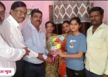 नांदागोमुख येथील गोमुख विद्यालयाची विद्यार्थिनी सोनाली बल्की तालुक्यात प्रथम.