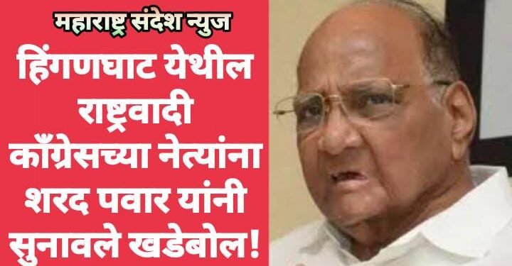 हिंगणघाट येथील राष्ट्रवादी काँग्रेसच्या नेत्यांना शरद पवार यांनी सुनावले खडेबोल!