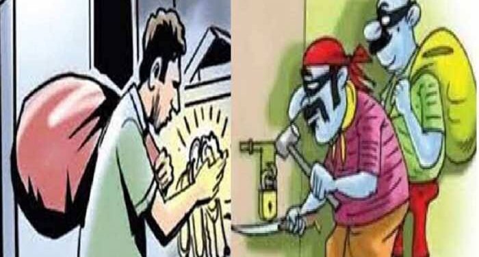 नांदगाव येथिल घरातील बेडखाली ठेऊन असलेले २ लाख ३५ हजार रुपये किंमतीचे सोन्या चांदीचे दागिने अज्ञात चोरट्याने चोरले.