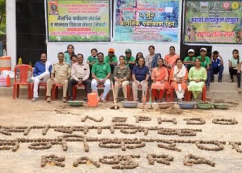 सिडबोल तयार करून जागतिक पर्यावरण दिन साजरा. आदर्श शाळेतील राष्ट्रीय हरित सेना, स्काऊट-गाईड, सामाजिक वनीकरण, नेफडो संस्थेचा उपक्रम.