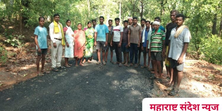 आरेंदा ते ताडगुडा गावाला जोडणारा डांबरीकरण रस्ता निकृष्ट दर्जाचा: चौकशी करून कारवाई करण्याचे मागणी.