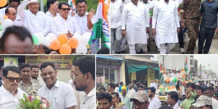 विरोधी पक्ष नेते विजय वडेट्टीवार यांच अहेरी नगरीत जंगी स्वागत: अजय कंकडालवार