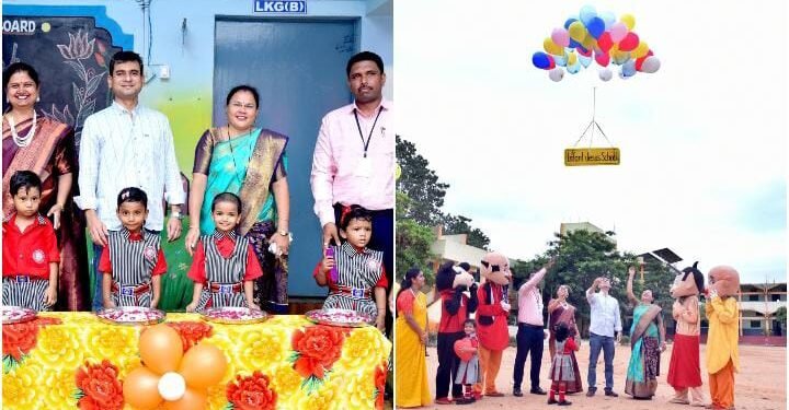 इन्फंट जिजस इंग्लिश काँन्व्हेंट राजुरा येथे प्रवेशोत्सव उत्साहात साजरा.