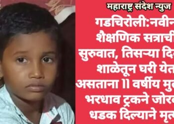 गडचिरोली:नवीन शैक्षणिक सत्राची सुरुवात, तिसऱ्या दिवशी शाळेतून घरी येत असताना 11 वर्षीय मुलाचा भरधाव ट्रकने जाेरदार धडक दिल्याने मृत्यू.
