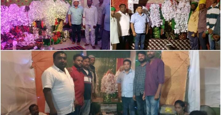 मोहरम निमित्त माजी आमदार दिपक आत्राम यांची विविध मोहरम सवारी बंगल्याला भेटी.