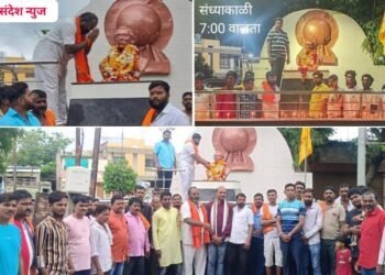 साहित्यरत्न लोकशाहीर आण्णाभाऊ साठे यांच्या 55 व्या स्मृतिदिना निमित्ताने समाज बांधवांकडून करण्यात आले अभिवादन.