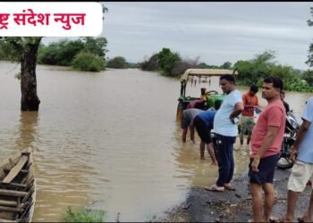 माजी जिल्हा परिषद अध्यक्ष अजय कंकडालवर यांनी केली अहेरी तालुक्यातील पूरग्रस्त भागाची पाहणी.