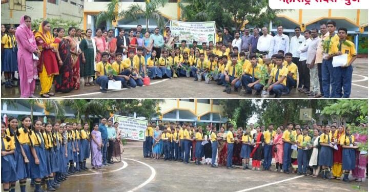 इन्फंट जीजस इंग्लिश हायस्कूल राजुरा येथे “प्लांट फॉर मदर” अभियान उत्साहात संपन्न.