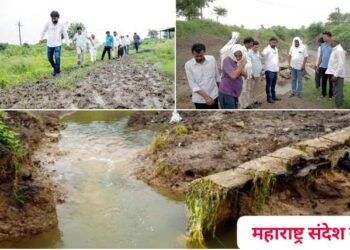 हिंगणघाट तालुक्यातील सतत मुसळधार पाऊस सुरू असल्याने फुकटा या गावात जोडणारा पूल पूर्णपणे तुटला.