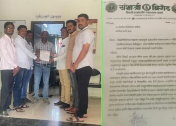 मंठा येथे रोडरोमियोचा वाढता कहर, संभाजी ब्रिगेडच्या वतीने शाळा व कॉलेज शिकत असलेल्या मुलींच्या तक्रारीची दखल घेत मंठा पोलीसाना निवेदन.