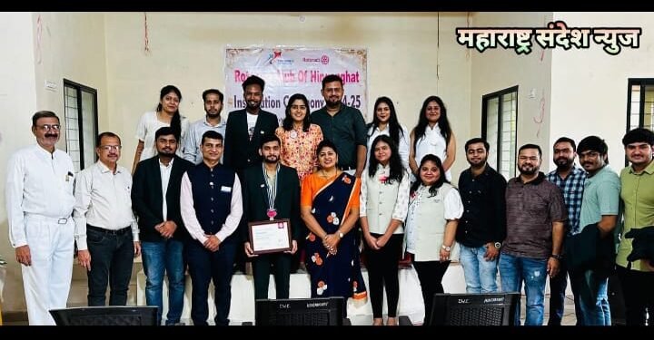 रोटरेक्ट क्लब का वर्ष 2024-25 के लिए पदग्रहण समारोह संपन्न हुआ, निकुंज मूंधड़ा बने अध्यक्ष और रिचा पालीवाल बनी सचिव.