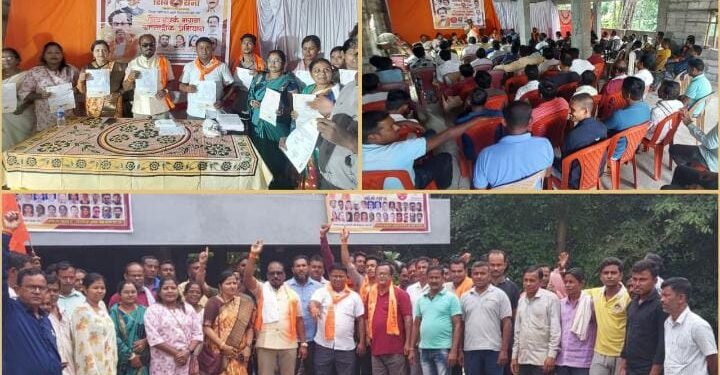 शिवसेना (उबाठा) पक्षाच्या वतीने शिवसंपर्क भगवा साप्ताहिक अभियान मुलचेरा येते शेकडो नागरिकांनी शिवबंधन बांधून केला पक्षप्रवेश.