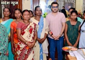 अहेरी राजनगरीचा लाडक्या बहिणींनी बांधली राजेंना राखी, विधानसभा निवडणुकीत दणदणीत विजयाचा दिल्या शुभेच्छा.