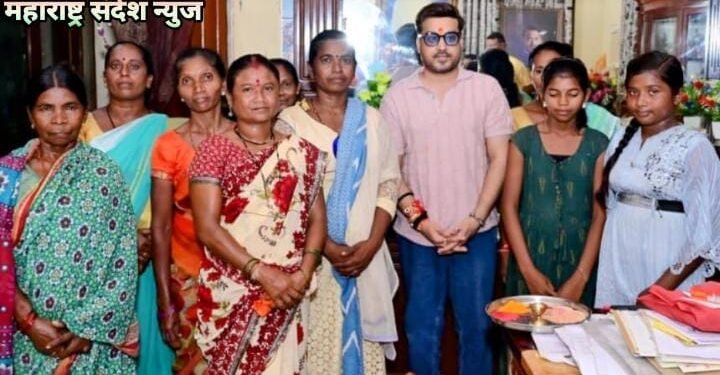 अहेरी राजनगरीचा लाडक्या बहिणींनी बांधली राजेंना राखी, विधानसभा निवडणुकीत दणदणीत विजयाचा दिल्या शुभेच्छा.