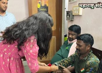 रोट्रक्ट क्लब ऑफ बल्लारपूरच्या वतीने अग्निशामक दल व पोलिस दला सोबत साजरा केला रक्षाबंधन सण.